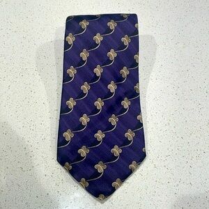 NWT - VALENTINO Cravatte Purple and Gold Tie